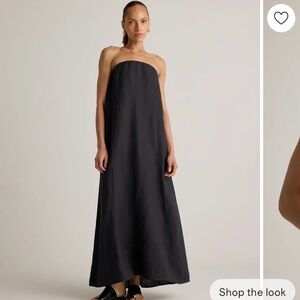 Quince Strapless chocolate Brown Maxi Dress